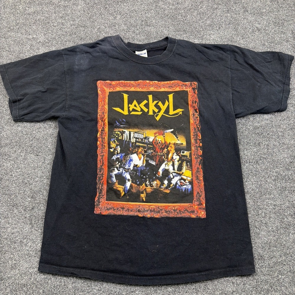 JACKYL Band Rock Me Roll Me JACKYL ME OFF Tour Shirt L Black Concert Nu Vtg Y2K